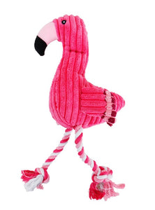 Squeaky Fun Dogs Flamingo Shape Toy