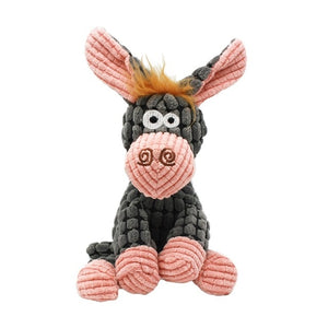 Dog Toys Stuffed Donkey Squeakin