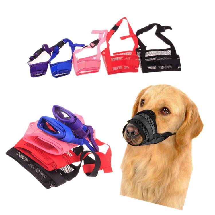 Adjustable Mesh Breathable Dog Mouth Muzzle Anti Bark Dog Muzzle - Petliv