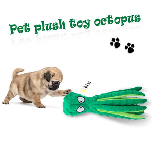 8 Legs Octopus Soft Stuffed Plush Squeaky Dog Toy