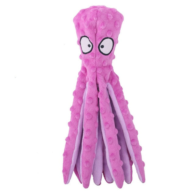 8 Legs Octopus Soft Stuffed Plush Squeaky Dog Toy