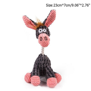 Dog Toys Stuffed Donkey Squeakin