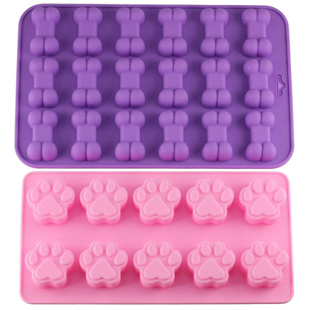 Silicone Dog Paw and Bone Ice Tray - Petliv