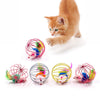 Cat Interactive Toy Stick Feather Wand With Small Bell Mouse Cage Toy - Petliv